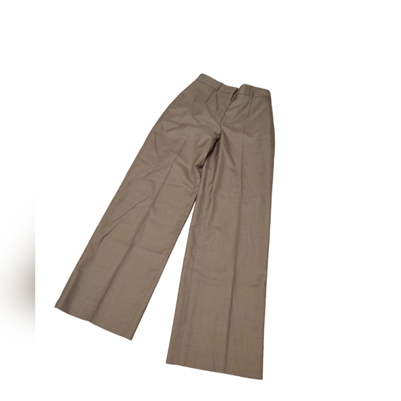 Burberry Pants - Burberry Pleated Virgin Wool Wide Leg Trousers Ladies Size 4 Authentic Camel
